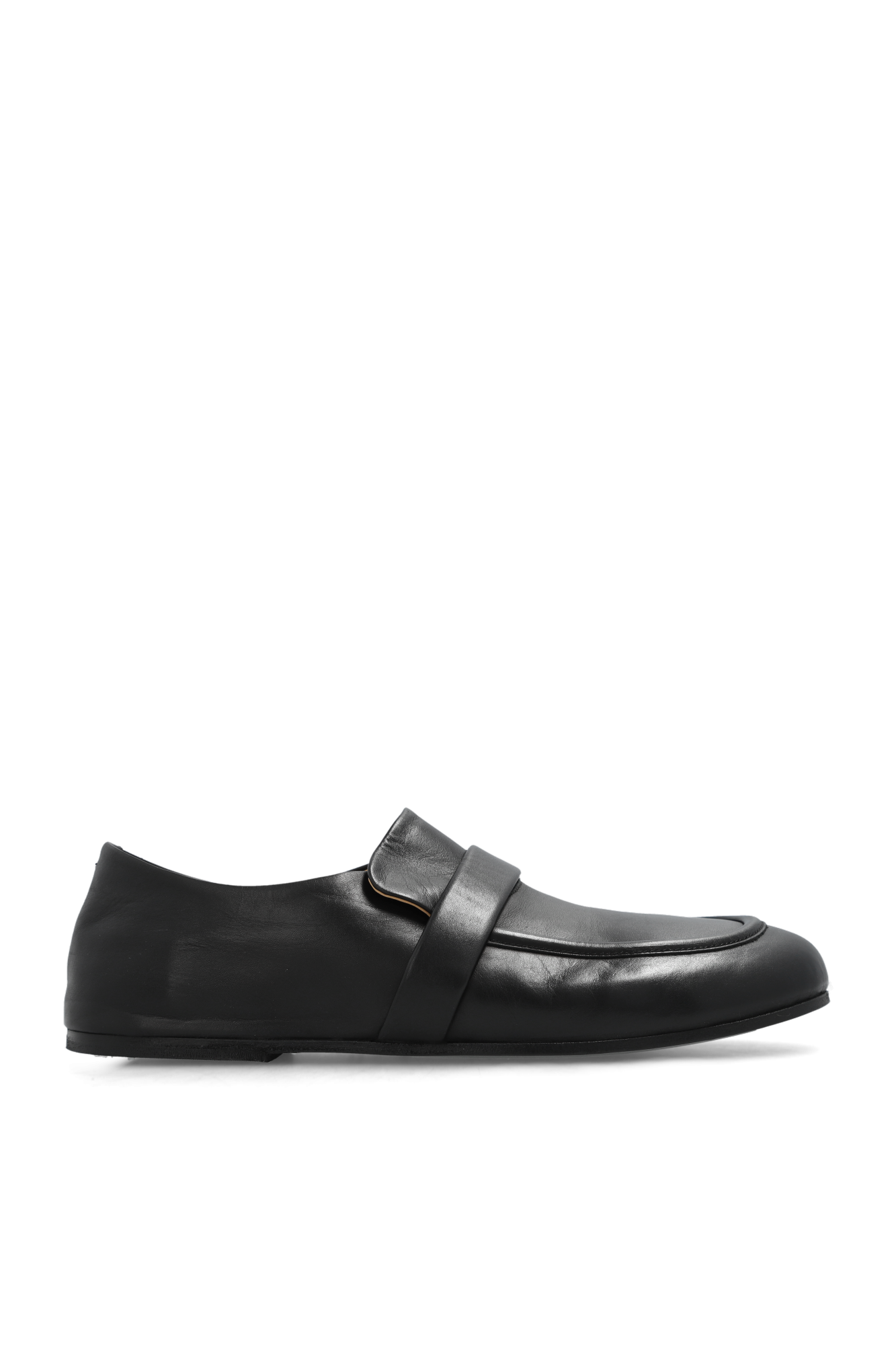 【関税込み】Marsell ブラック Steccoblocco ローファー Men's Black Leather Slip On Shoes Steccoblocco - Marsèll